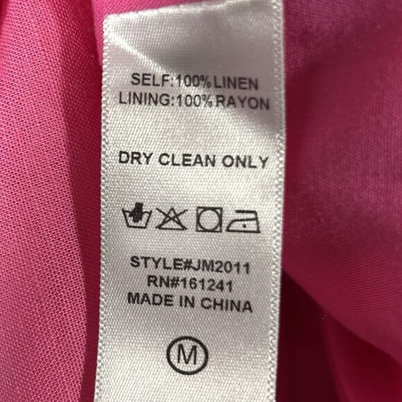 J Marie Hannah Floral Embroidered Linen Top Blouse Sz M Sleeveless Pink Blue - Picture 13 of 14